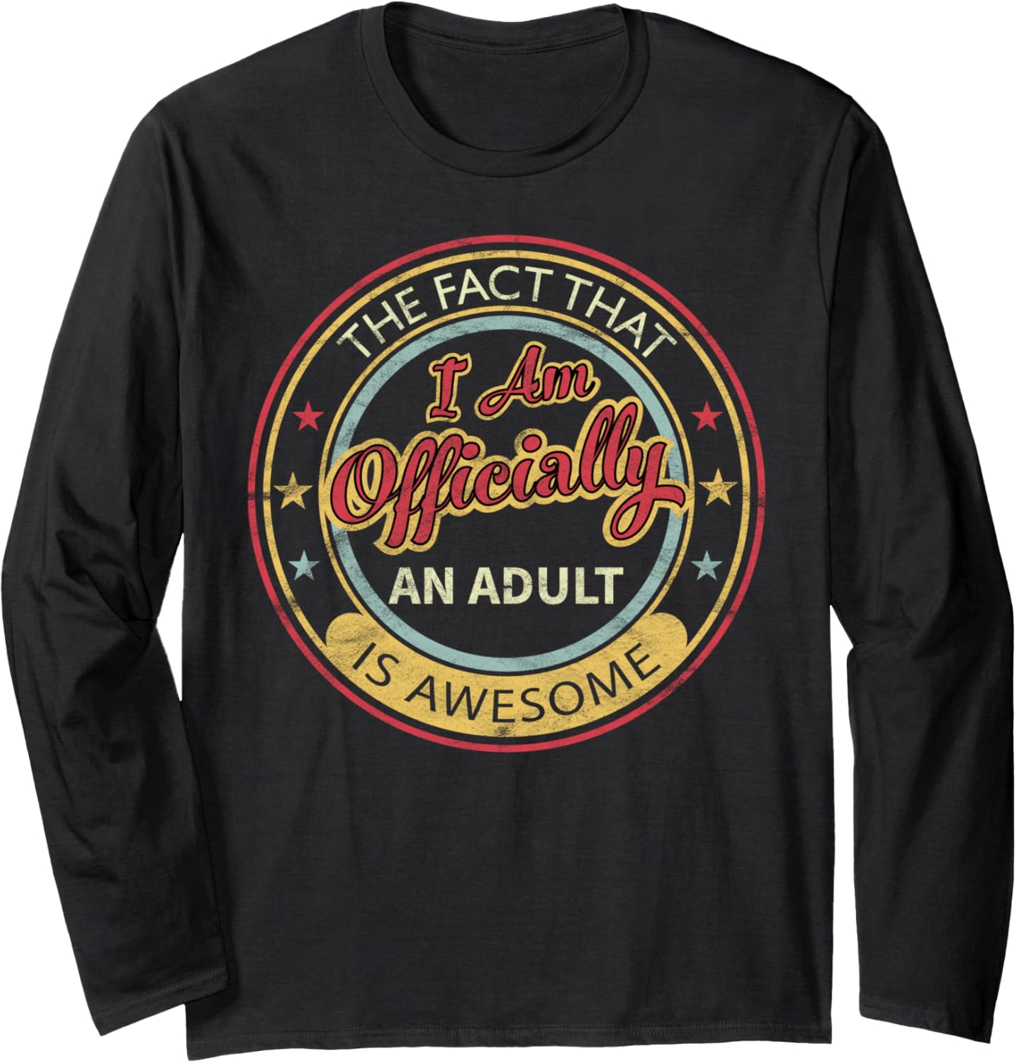 18 Year Old Gifts Officially Adult is Awesome 18th Birthday Long Sleeve