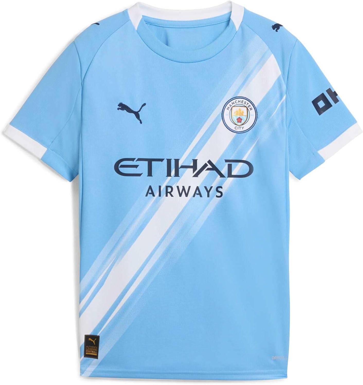 Manchester City FC Kids 2025 26 Home Soccer Jersey Team Light Blue