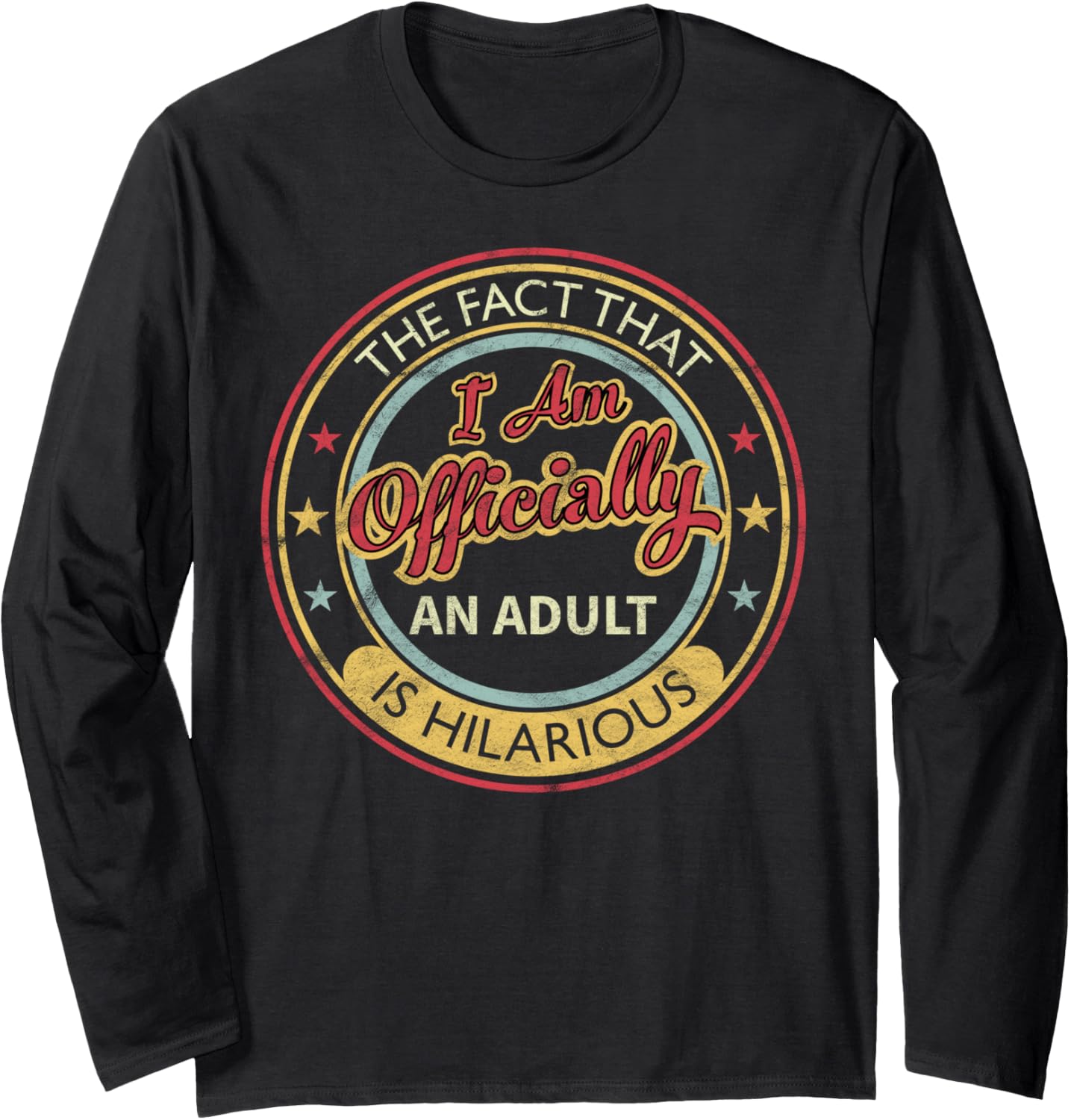 18 Year Old Gifts Officially Adult Hilarious 18th Birthday Long Sleeve