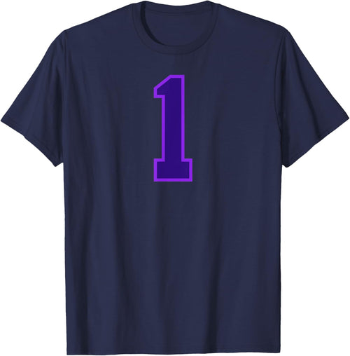1 Sports Jersey Uniform Purple Lucky Number Apparel | US Viral Style
