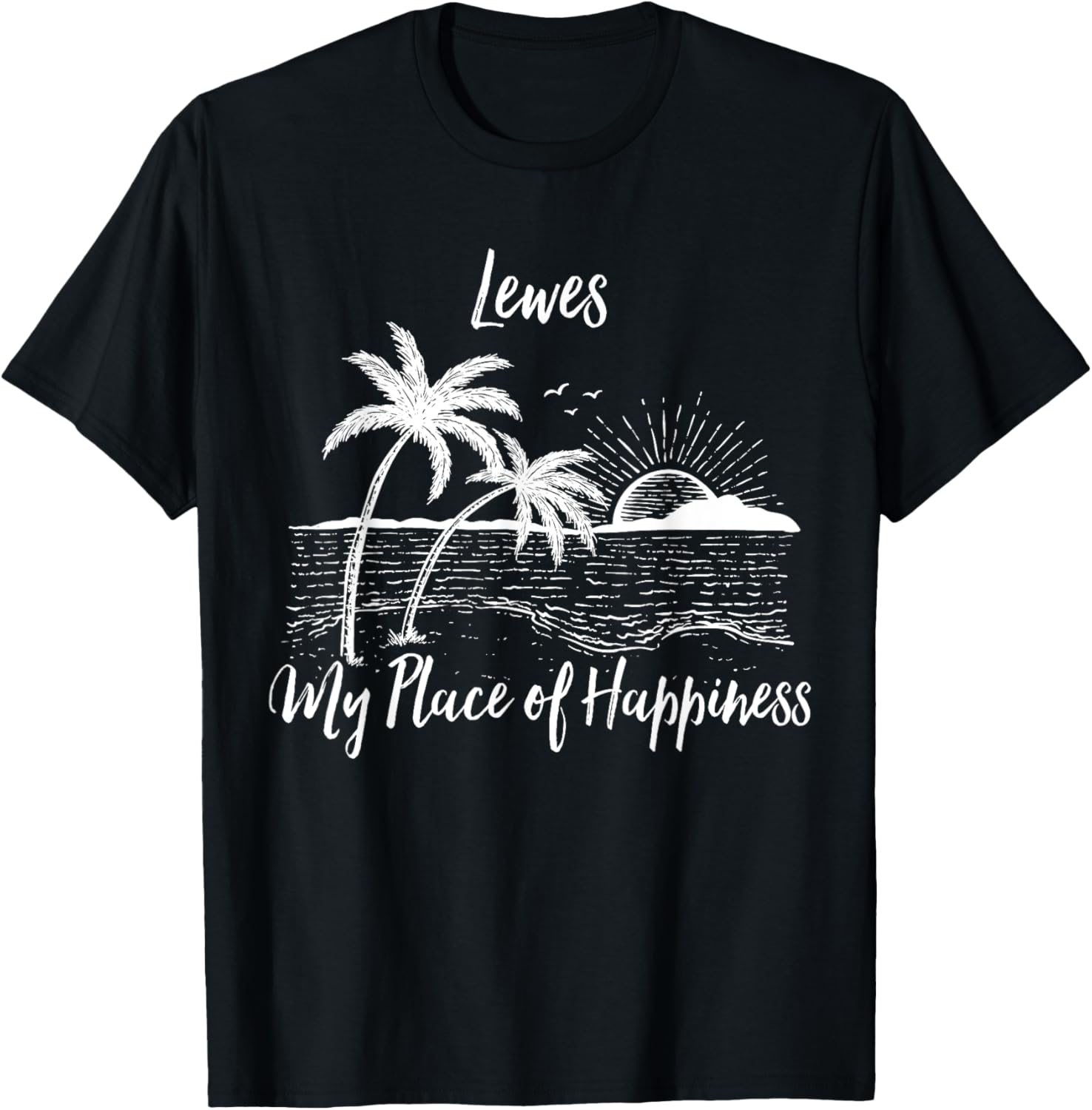 Delaware Beach My Place Of Happiness - Lewes Men Women Kids Apparel | High Search Volume | Aesthetic Casual Look
