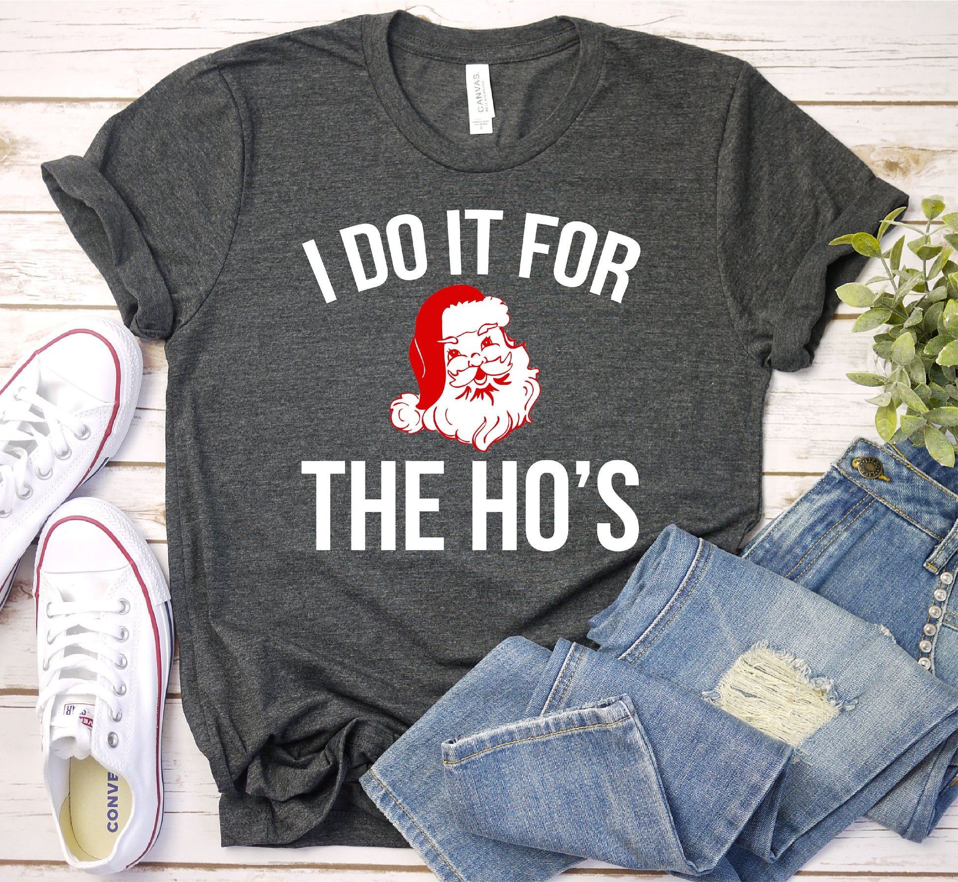 Rude Christmas Shirt Santa Face Shirt I Do It For The Hos Santa Christmas Funny T Shirt Xmas Rude Christmas Tee Offensive Xmas Gifts Graphic Tee – Easygoing Wear · High-Quality Print
