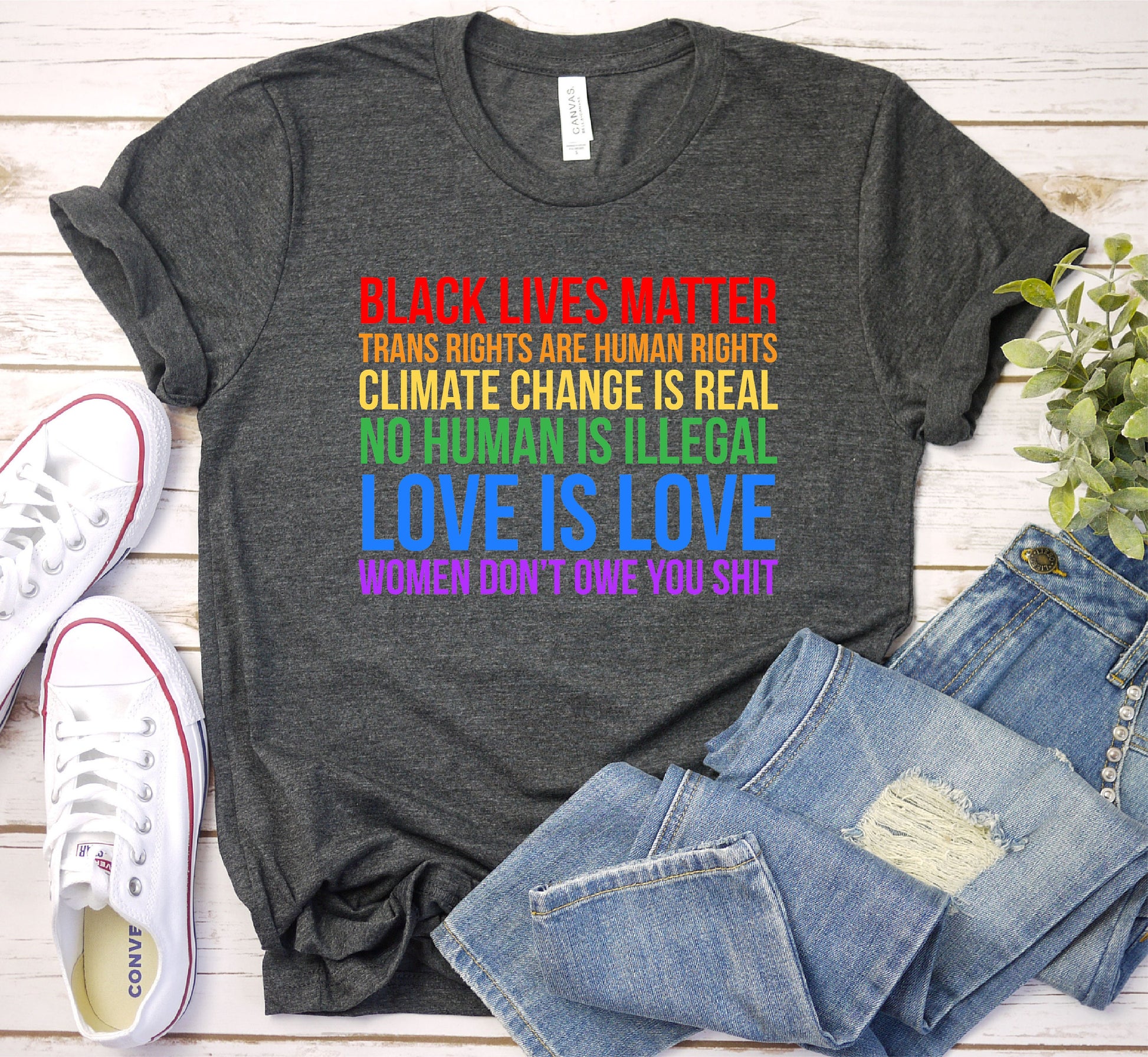 Black Lives Matter Trans Rights Are Human Rights Shirt Climate Change Is Real Women Don39t Owe You Premium Men Woman Unisex Shirt Graphic Tee – Feel-Good Design · Top Pick For Any Outfit