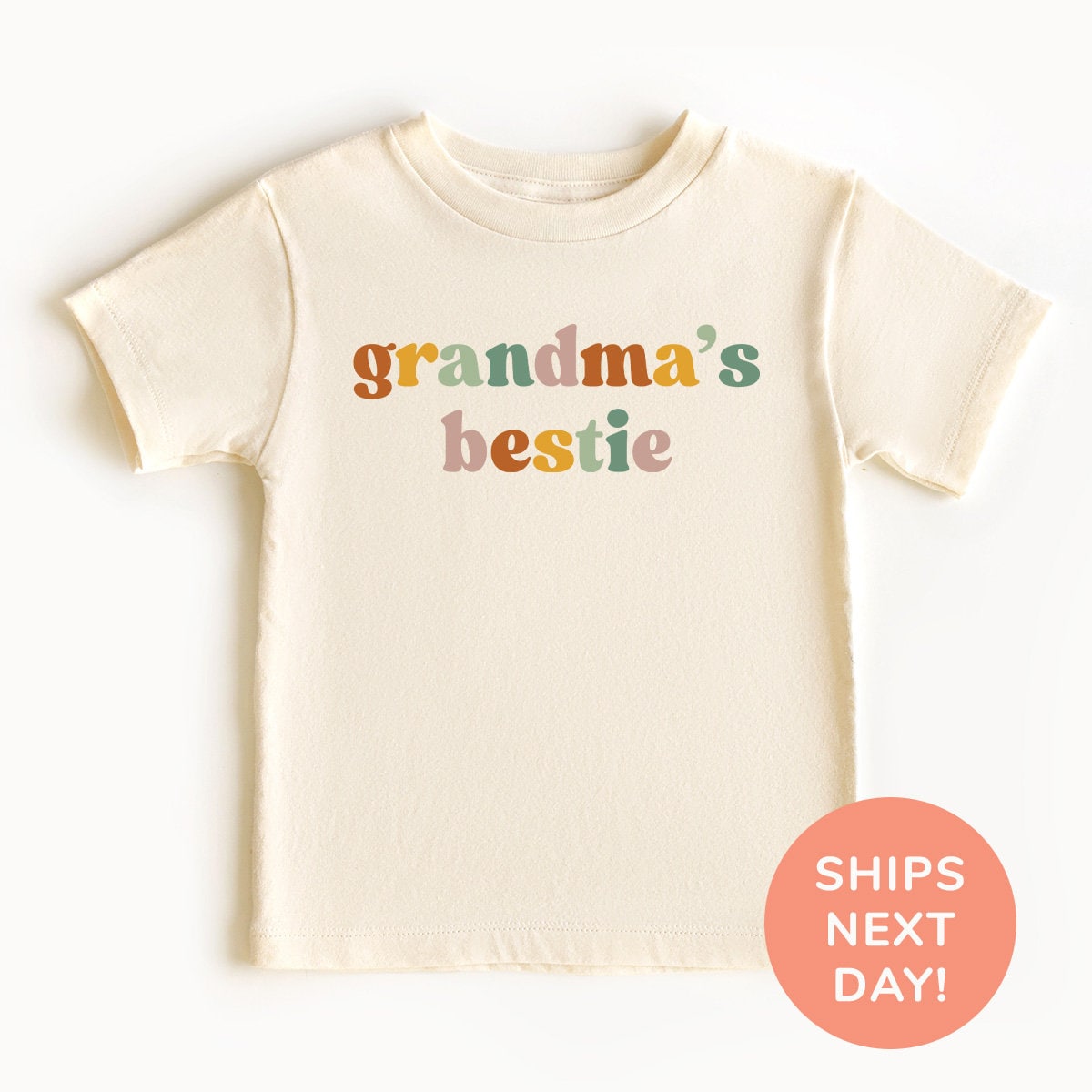 Grandmas Bestie Shirt and Onesie Retro Toddler Youth Shirt Grandmas Favorite Bodysuit Shirt for Kids from Granny Baby Shower Gift Graphic Tee – Fan Favorite · Perfect For Daily Wear