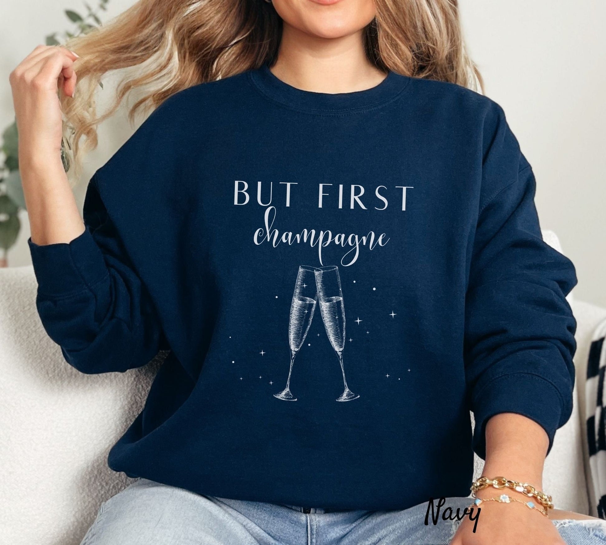 Trendy Champagne Sweatshirt First Champagne Sweater Trendy Champagne Sweater Champagne Lover Gift Unisex Crewneck Sweatshirt Sweatshirt – Aesthetic Look · Top Pick For Any Outfit
