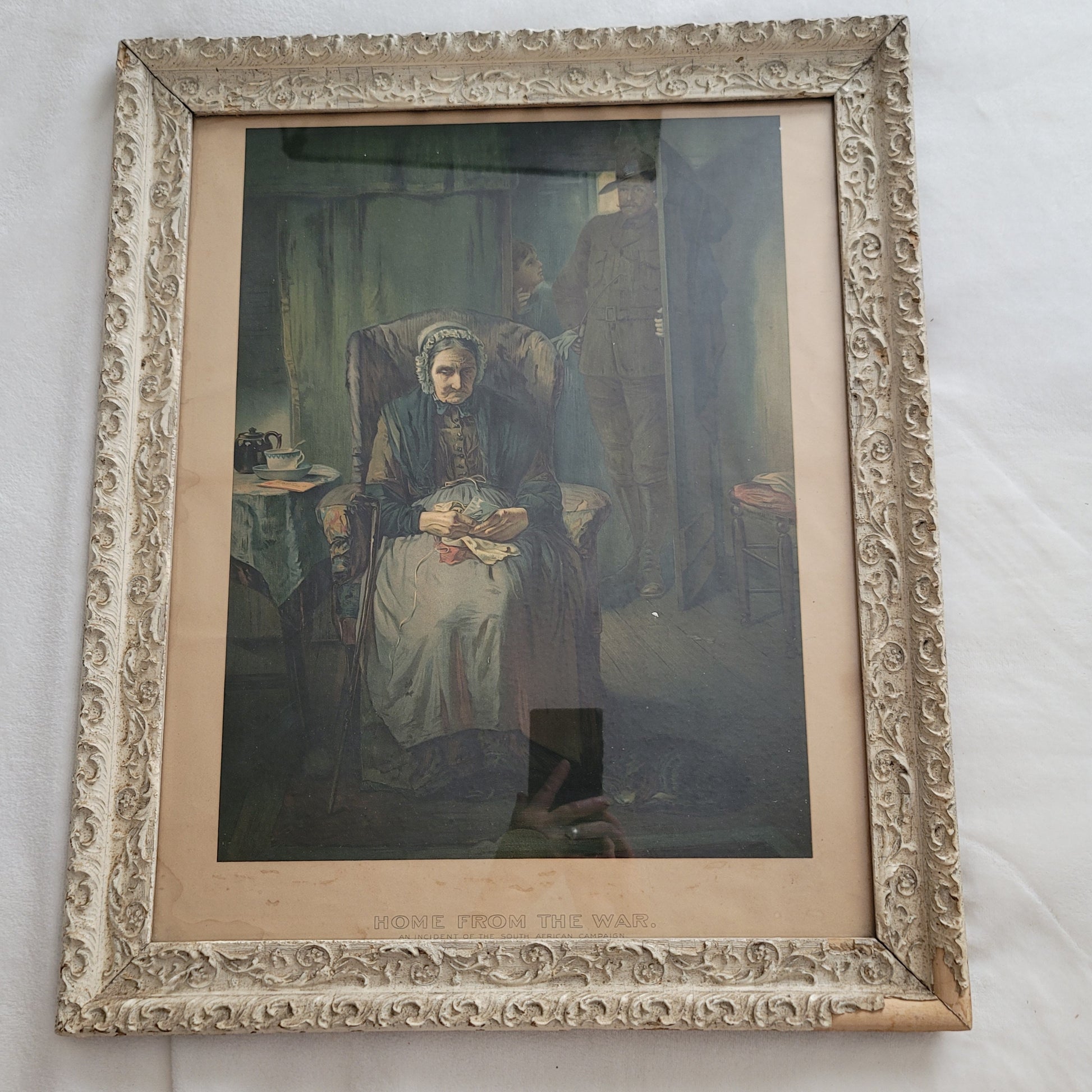 RARE 19th Antique Framed Print Home From the war Soldier Boer War Graphic Tee – Everyday Comfort · High-Quality Print