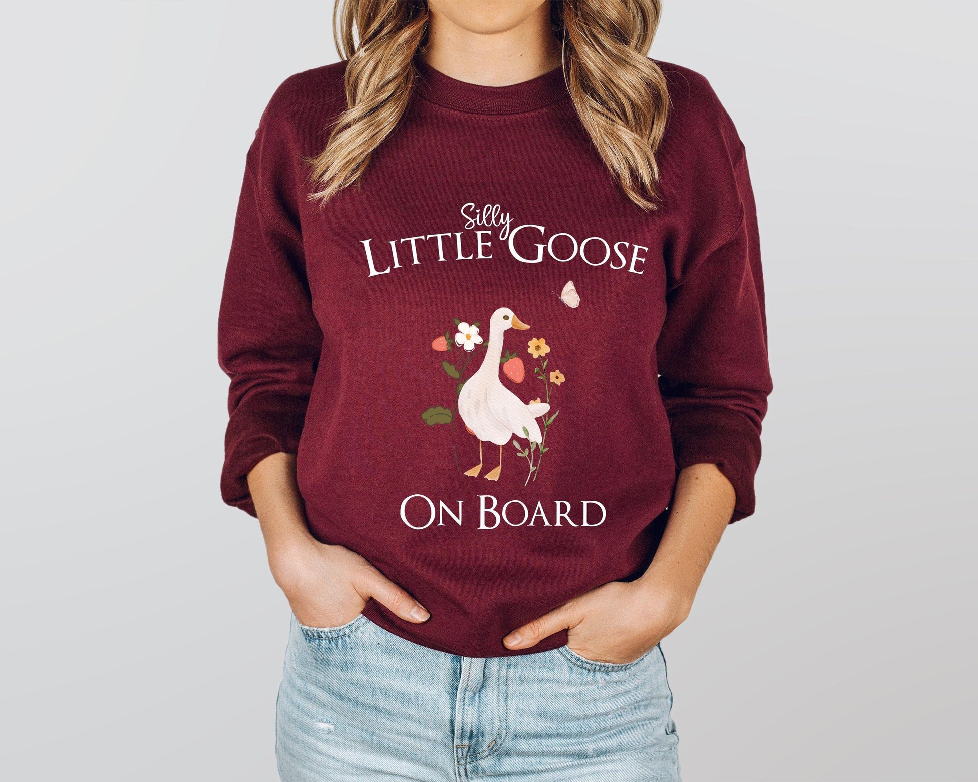 Silly Little Goose Pregnancy Announcement Sweatshirt Funny Pregnancy Shirt Goose Pregnancy Shirt Maternity Clothing New Mom Gift Shirt Sweatshirt – Feel-Good Design · High-Quality Print