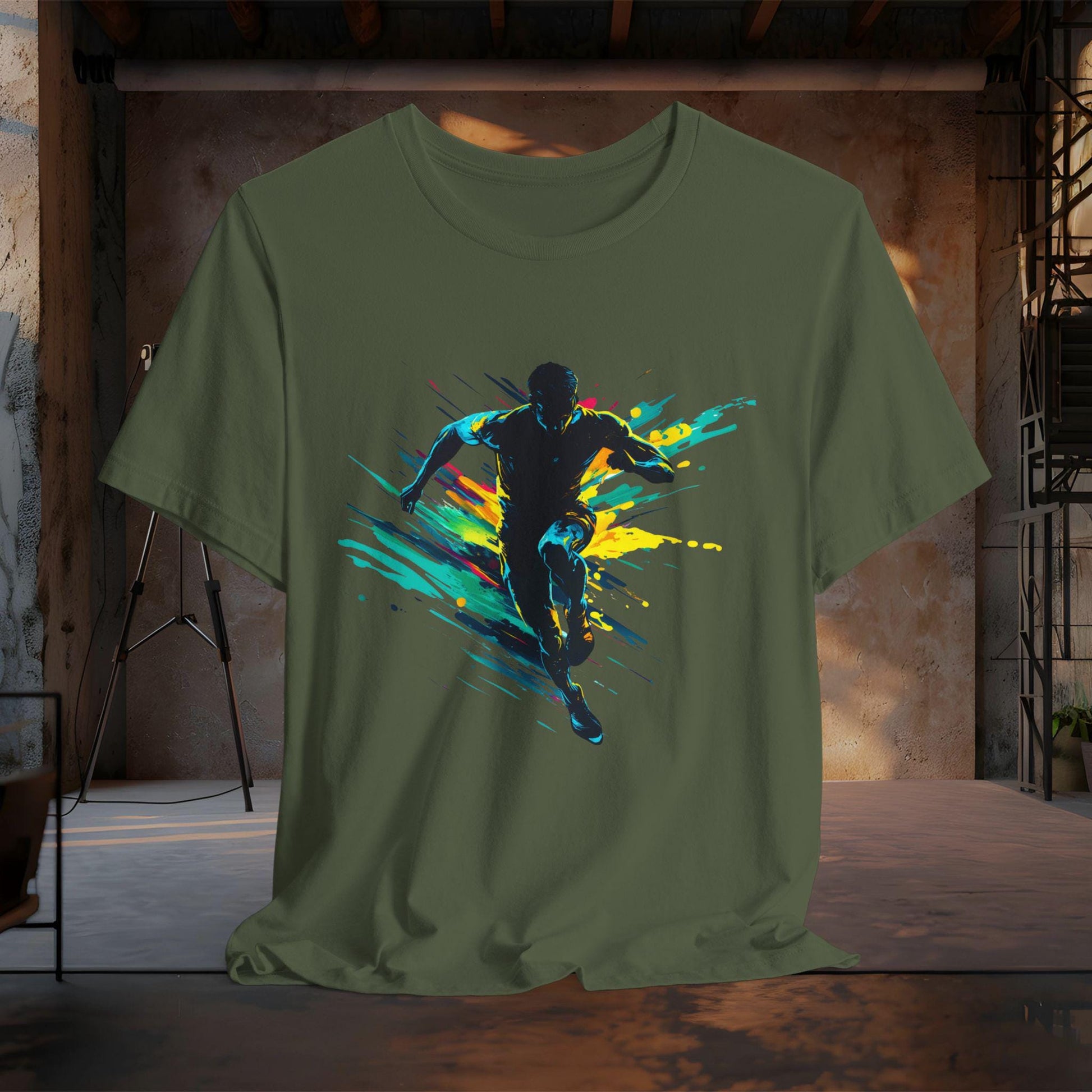 running tshirt sports graphic tee fitness running tee athlete motion shirt workout motivation shirt Graphic Tee – Fan Favorite · Perfect For Daily Wear