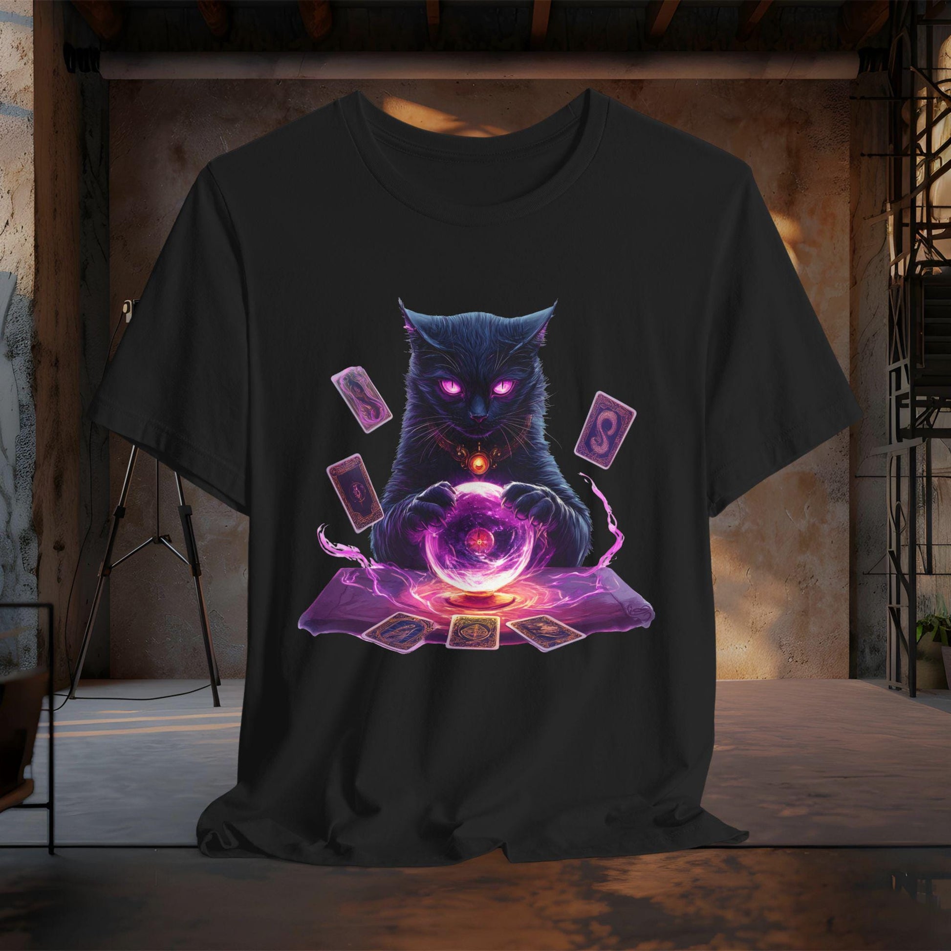 Halloween Cat TShirt Mystic Kitten Tee Silly Cat Shirt Graphic Cat Apparel Cool Cat Tee Cat Lover Gift Oversized Shirt Cats Graphic Tee – Easygoing Wear · Perfect For Daily Wear