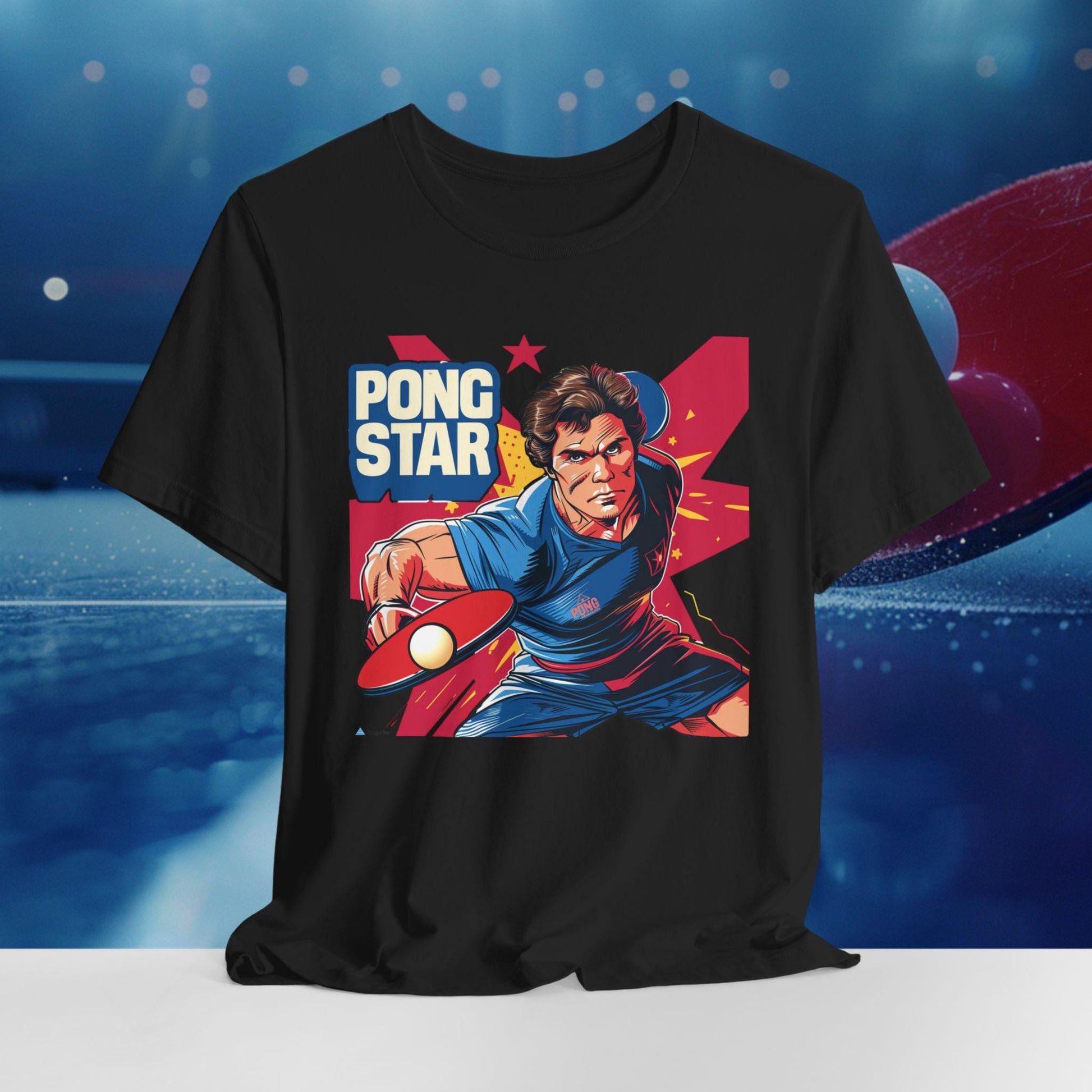Table Tennis Apparel For Men Funny Pong Star Shirt Table Tennis TShirt Funny Gift For Ping Pong Player Bella Canvas XS to 5XL Graphic Tee – Fan Favorite · Perfect For Daily Wear