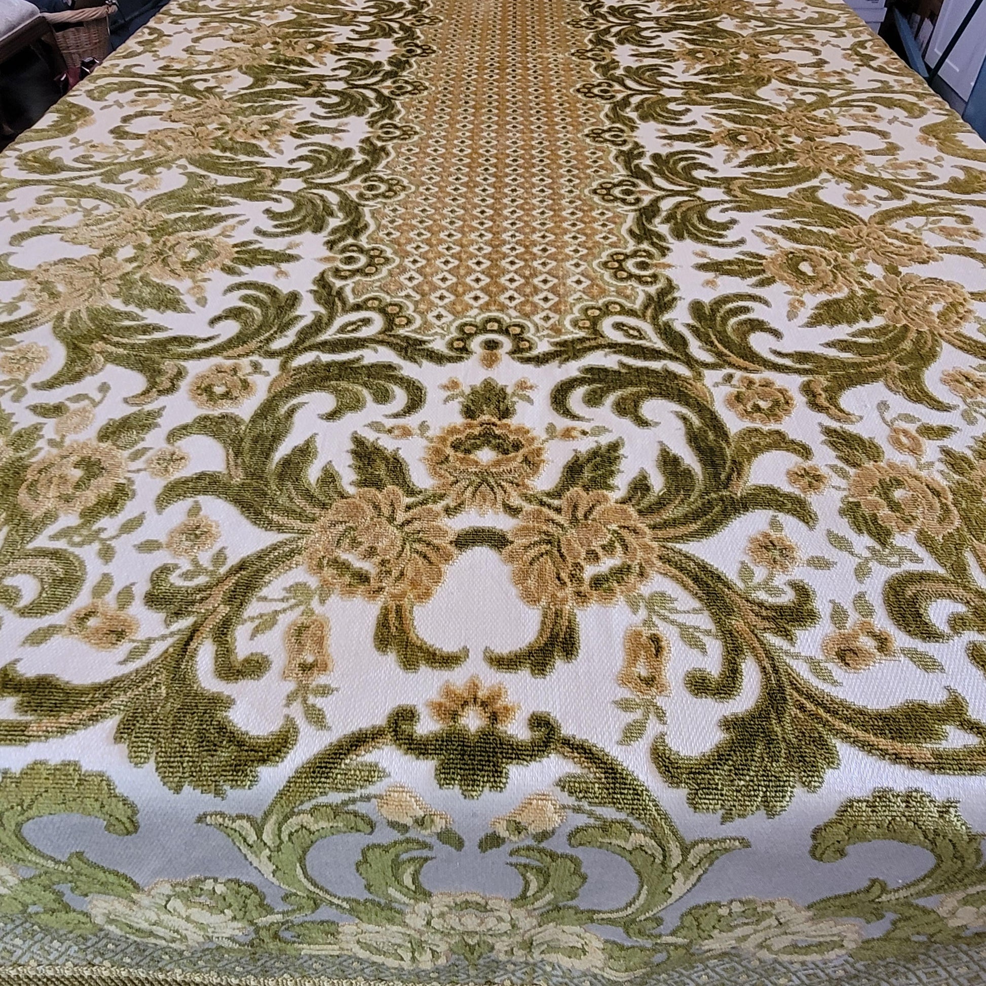 Stunning Tapestry Table Cloth Fringe European Rectangle 87 x 50 in olive green Graphic Tee – Everyday Comfort · Perfect For Daily Wear