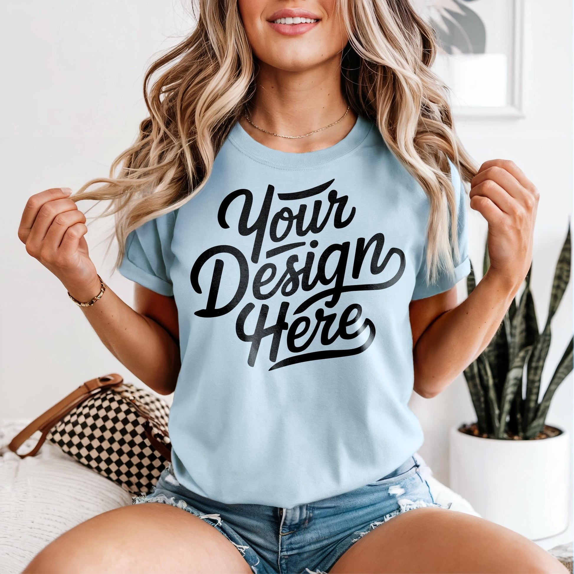 Chambray 1717 Mockup Chambray T shirt Mockup Chambray 1717 Model Mockup Chambray POD Shirt Boho Mockup 1717 Graphic Tee – Fan Favorite · Top Pick For Any Outfit